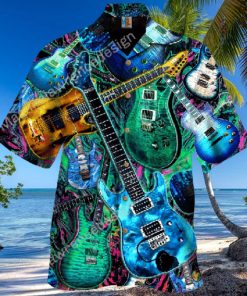 Music Is What Feelings Sound Like Guitar Blue Awesome Design Unisex Hawaiian Shirt For Men And Women Dhc17062423