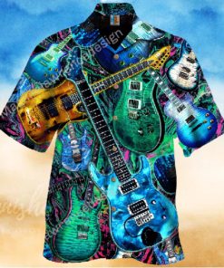 Music Is What Feelings Sound Like Guitar Blue Awesome Design Unisex Hawaiian Shirt For Men And Women Dhc17062423