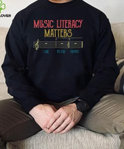 Music Literacy Matters I Like To Eat Puppies Retro Vintage T Shirt