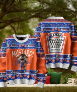 Mustard Denver Broncos For Fan Ugly Sweater