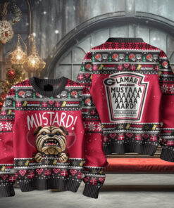 Mustard Georgia Bulldogs For Fan Ugly Sweater