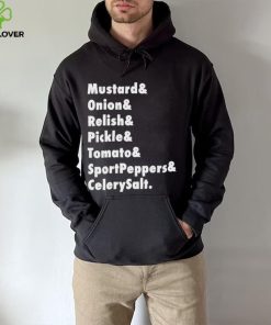 Mustard Onion Relish Pickle Tomato Sportpeppers Celerysalt T Shirt