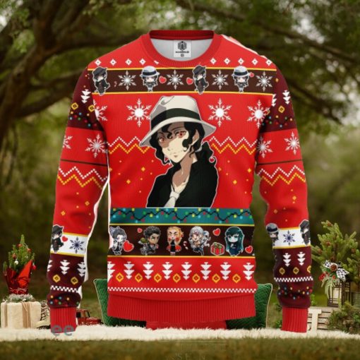 Muzan Kibutsuji Christmas Demon Slayer Anime Red 1 Amazing Gift Ugly Christmas 3D Sweater Christmas Gift For Men And Women