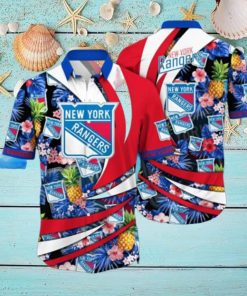 New York Rangers NHL Hawaiian Shirt Leisure Aloha Shirt