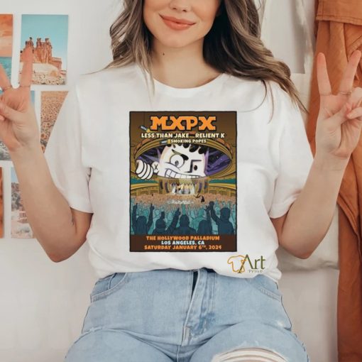 MxPx Los Angeles 24 less than jake relient k smoking popes shirt