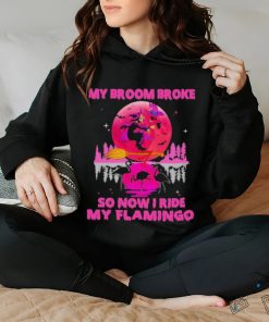 My Broom Broke so Now I Ride My Flamingo 2023 Shirt