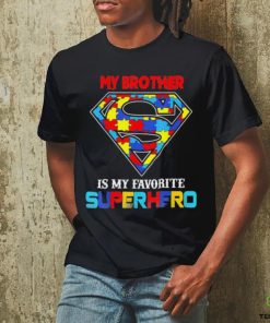 My Brother Is My Favorite Superhero Autism Awareness Shirt