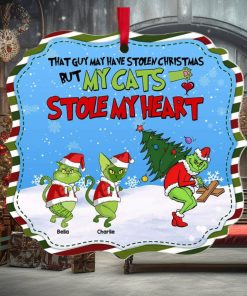 My Cats Stole My Heart, Gift For Cat Lover, Personalized Acrylic Ornament