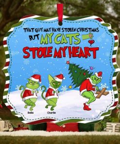 My Cats Stole My Heart, Gift For Cat Lover, Personalized Acrylic Ornament