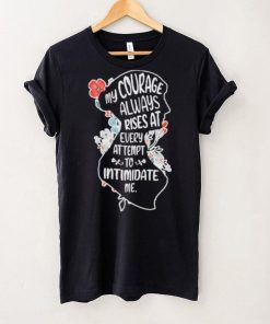 My Courage Always Rises With Every Attemp – Book Lover flower shirt