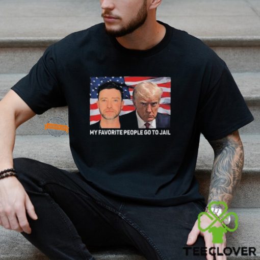 My Favorite People Go To Jail Justin Timberlake And Donald Trump Mugshot T Shirt