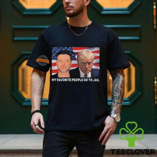 My Favorite People Go To Jail Justin Timberlake And Donald Trump Mugshot T Shirt