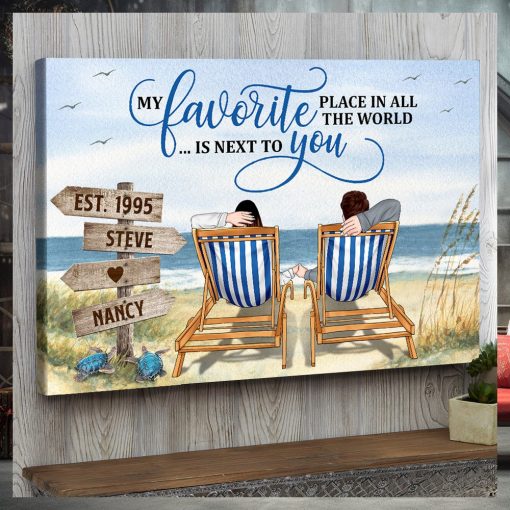 My Favorite Place Is Next To You TT  Canvas Poster Gift For Couple