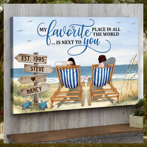 My Favorite Place Is Next To You TT  Canvas Poster Gift For Couple