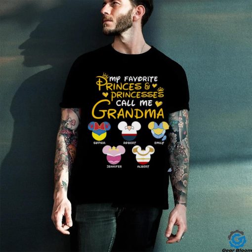 My Favorite Princes & Princesses Call Me Grandma Personalized Shirt