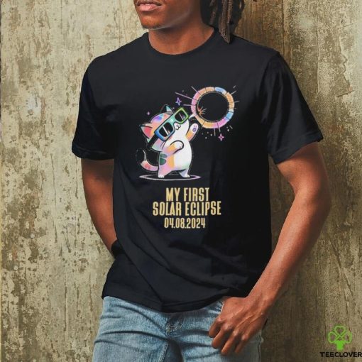My First Solar Eclipse Totality April 8, 2024 Kawaii Cat Shirt