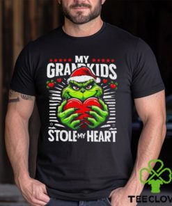 My Grandkids Stole My Heart Funny Christmas Vintage Shirt