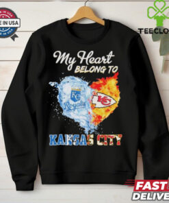 My Heart Belong To Kansas City Chiefs X Kansas City Royals Shirt