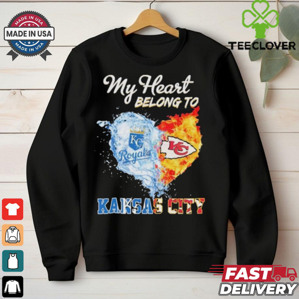 My Heart Belong To Kansas City Chiefs X Kansas City Royals Shirt My Heart Belong To Kansas City Chiefs X Kansas City Royals Shirt