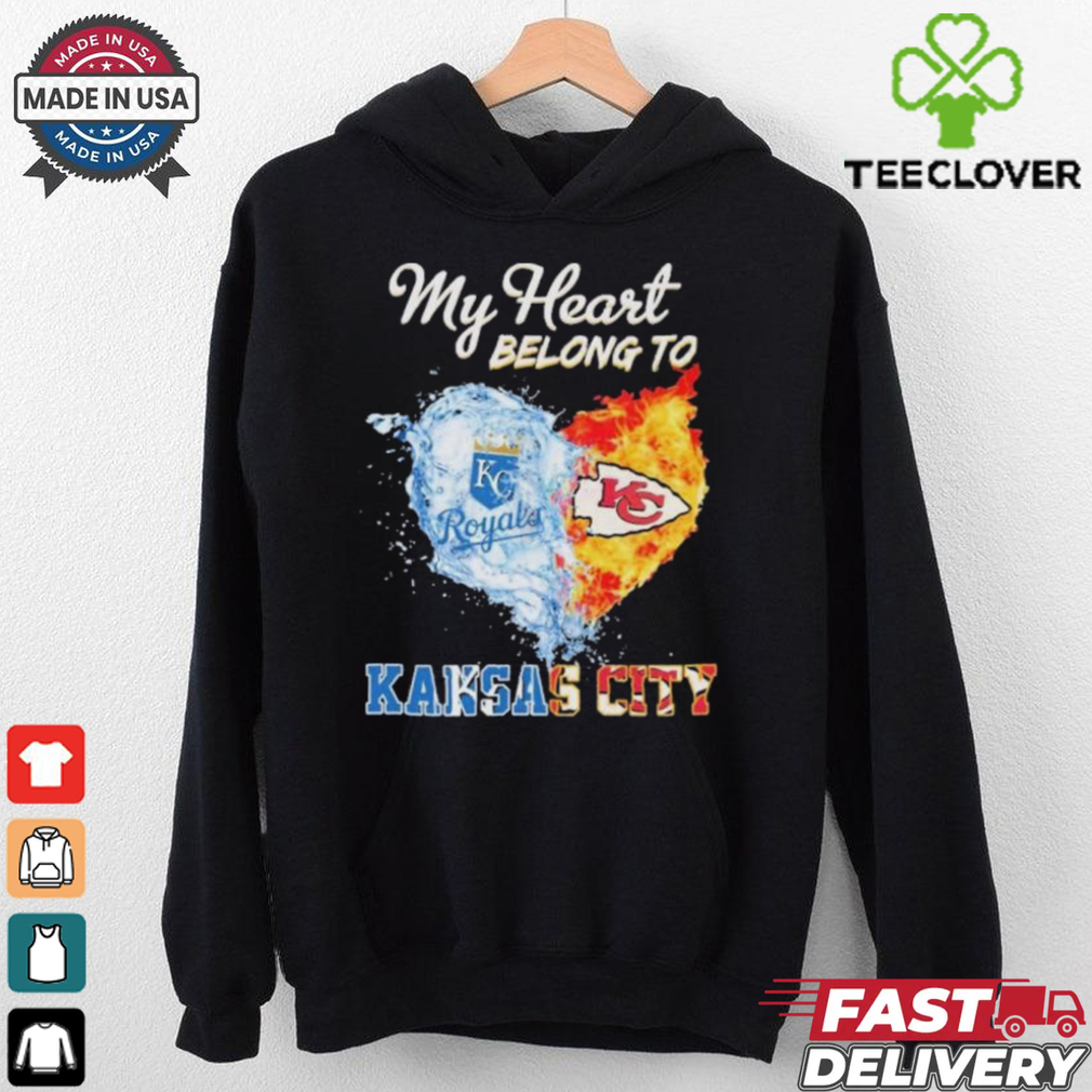 My Heart Belong To Kansas City Chiefs X Kansas City Royals Shirt My Heart Belong To Kansas City Chiefs X Kansas City Royals Shirt