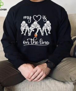 My Heart Is On The Line Offensive Lineman T Shirt