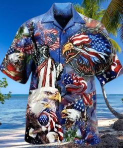 My Heat Beats Tue To My Country Patriotism Hawaiian Shirt