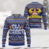 Ethnic Tribal Red Brown Pattern Chirstmas Ugly Wool Knitted Sweater