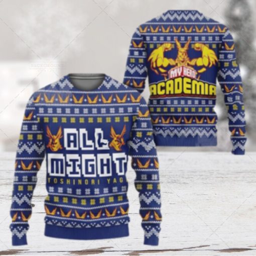 My Hero Academia Anime All Might Ugly Wool Knitted Sweater