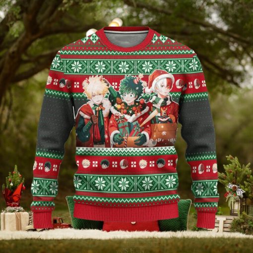 My Hero Academia Anime Xmas Ugly Christmas Sweater Gift For Men Women