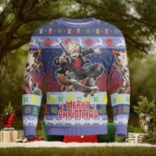 My Hero Academia Bakugou Explosive Bakugo Ugly Christmas Sweater