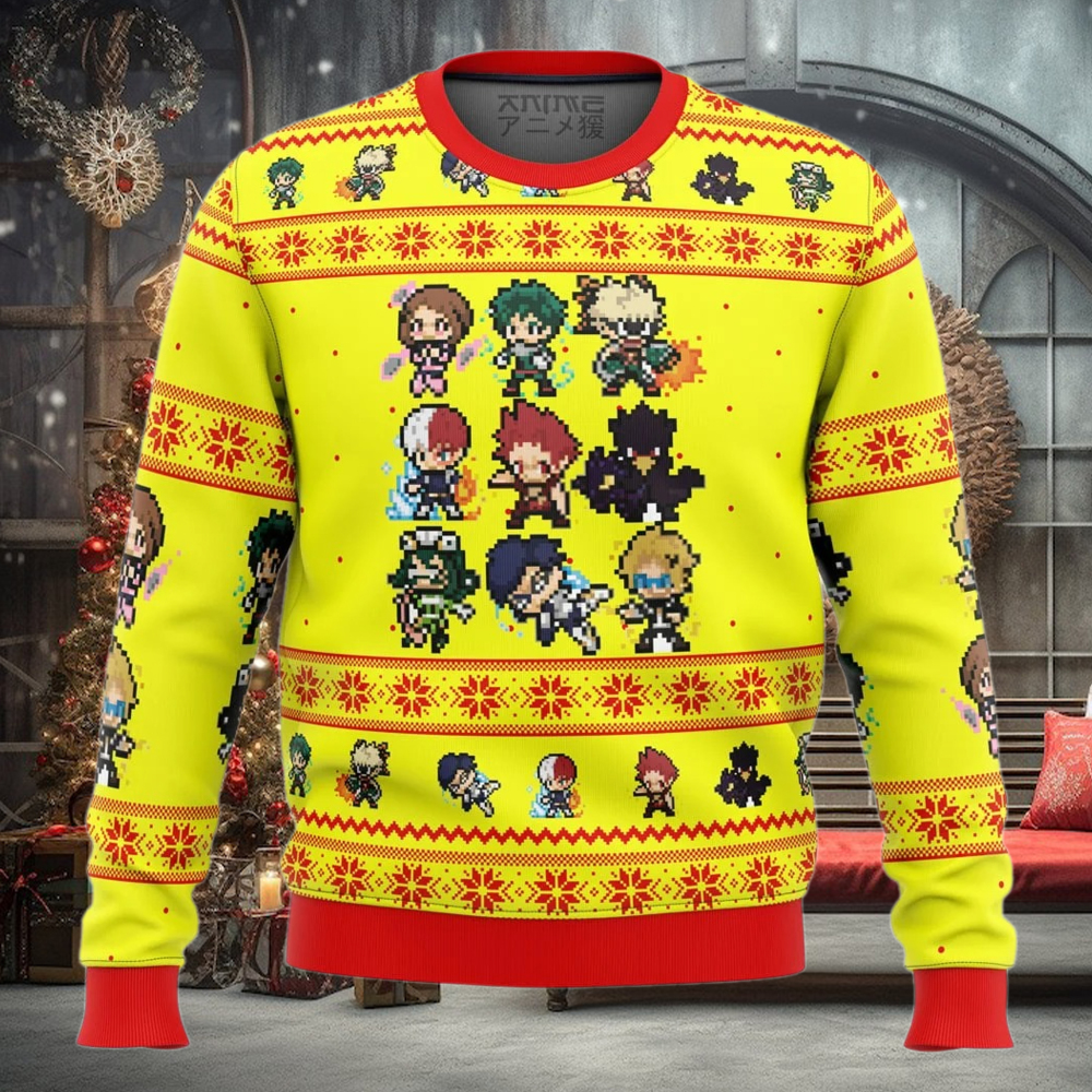 My Hero Academia Boku No Students Ugly Christmas Sweater My Hero Academia Boku No Students Ugly Christmas Sweater