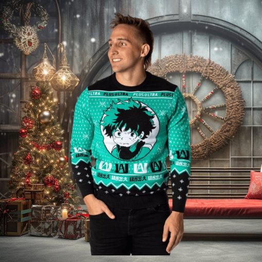 My Hero Academia Men’s Plus Ultra Deku Izuku Midoriya Ugly Sweater