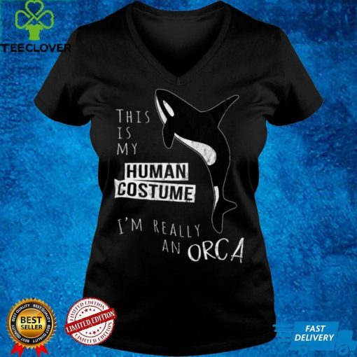 My Human Costume Im Really An Orca Whale Silhouette Long Sleeve T Shirt