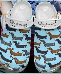 My Love Dachshund Blue Crocs