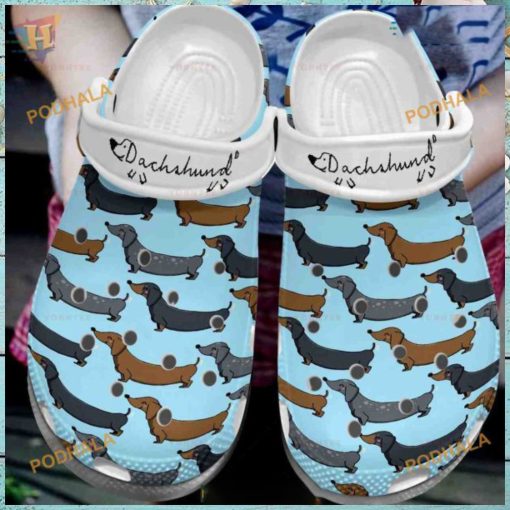 My Love Dachshund Blue Crocs