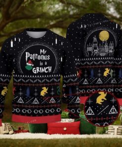 My Patronus Is A Grinch Christmas Sweater Christmas Ugly Sweater Party