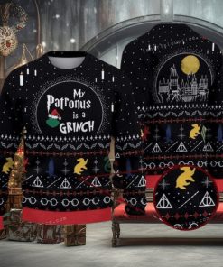 My Patronus Is A Grinch Christmas Sweater Christmas Ugly Sweater Party
