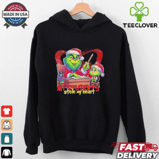 My Students Stole My Heart Grinch Teacher Merry Christmas shirt