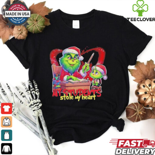 My Students Stole My Heart Grinch Teacher Merry Christmas shirt