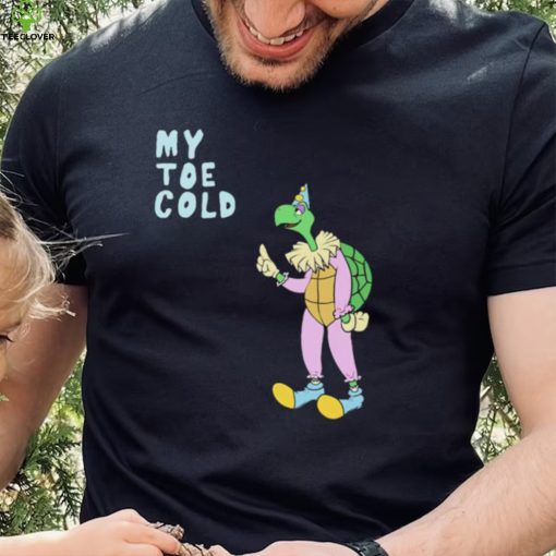 My Toe Cold party hat turtle art shirt