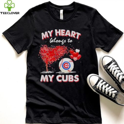 My heart belongs to my chicago cubs T hoodie, sweater, longsleeve, shirt v-neck, t-shirt