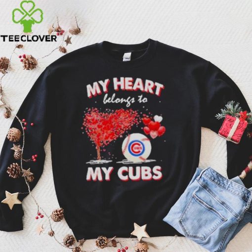 My heart belongs to my chicago cubs T hoodie, sweater, longsleeve, shirt v-neck, t-shirt