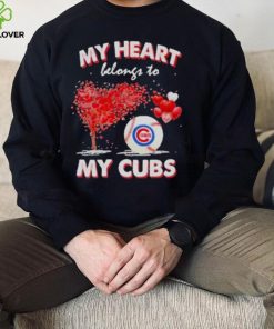 My heart belongs to my chicago cubs T hoodie, sweater, longsleeve, shirt v-neck, t-shirt