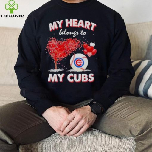 My heart belongs to my chicago cubs T hoodie, sweater, longsleeve, shirt v-neck, t-shirt