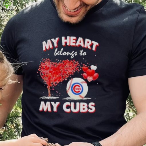 My heart belongs to my chicago cubs T hoodie, sweater, longsleeve, shirt v-neck, t-shirt