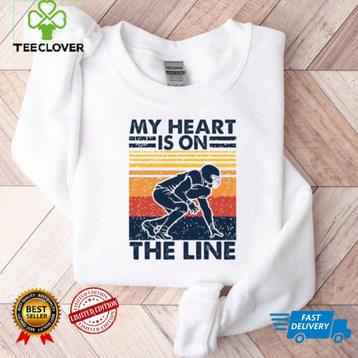 My heart is on the line football vintage shirt