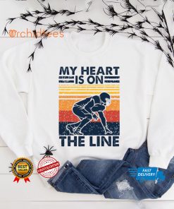 My heart is on the line football vintage shirt