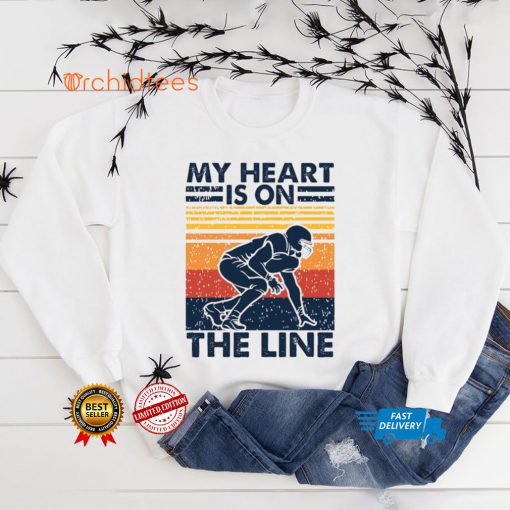 My heart is on the line football vintage shirt