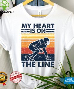 My heart is on the line football vintage shirt