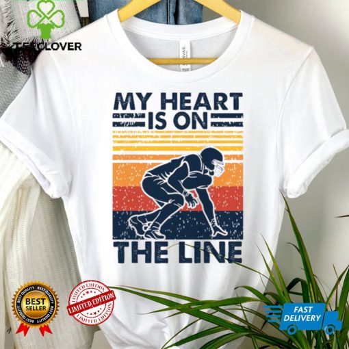 My heart is on the line football vintage shirt
